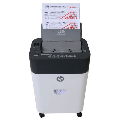 HP QF100 Autofeed 100-Sheet Microcut Shredder with Drop Bin