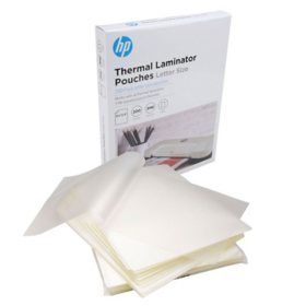 HP S200 Thermal Laminator Pouches - Clear - High Gloss - 200-ct.