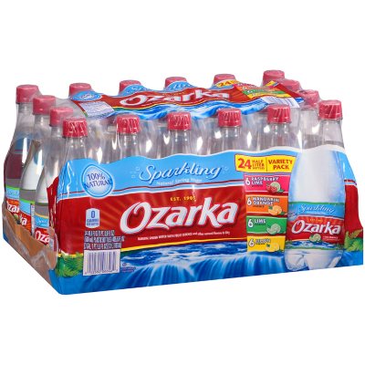 Ozarka Sparkling Water Variety Pack .5L bottles 24 pk. Sam's Club