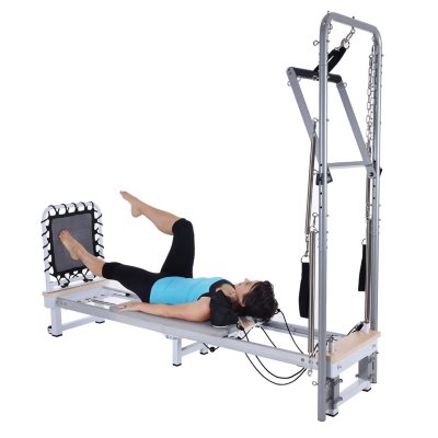  Wood Pilates Reformer with Tower, Pilates Reformer, Home Gym  for Resistance Exercise, Strength Core Muscle and Balance : Sports &  Outdoors