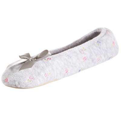 isotoner terry ballerina slippers