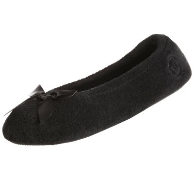 isotoner terry ballerina slippers