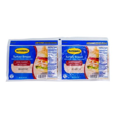 Butterball Turkey Breast Oven Roasted (16 oz., 2 pk.) Sam's Club