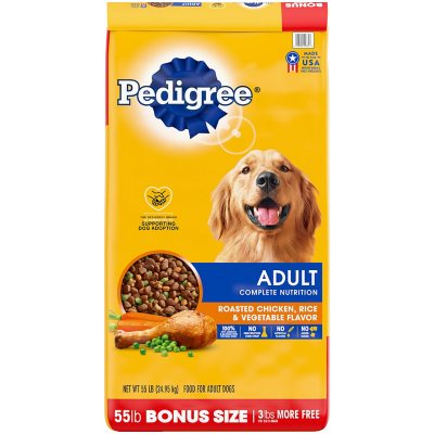 Cirkel syndroom spreker Pedigree Adult Complete Nutrition Roasted Chicken, Rice and Vegetable Dry Dog  Food (55 lbs.) - Sam's Club