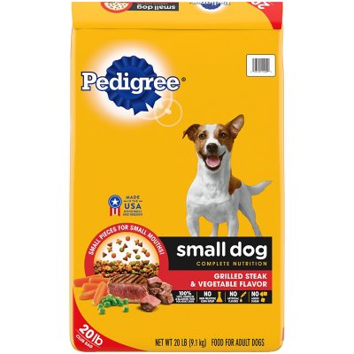 Pedigree Nutrition Dry Dog Food for Small Dogs, Grilled Steak & Flavor (20 lbs.) Sam's Club
