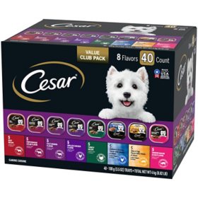 Cesar Classics Canine Wet Dog Food, Variety Pack, 3.5 oz., 40 ct.