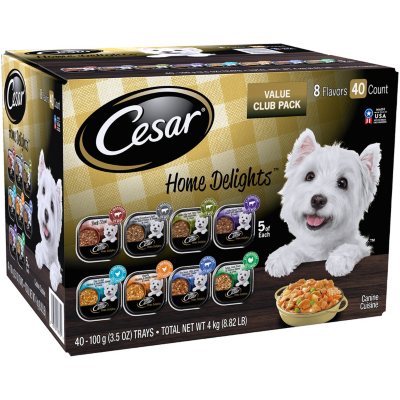 Cesar Home Delights Wet Dog Food 8 Flavor Variety Pack In Sauces 3 5 Oz 40 Ct Sam S Club