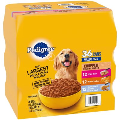 Pedigree Chopped Ground Dinner Variety Pack 13.2 oz. 36 ct. Sam s Club