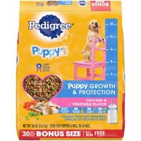 Pedigree Puppy Growth & Protection Dry Dog Food, Chicken & Vegetable Flavor (30 lbs.)
