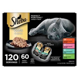 Sheba Perfect Portions Wet Cat Food Trays, Variety Pack (60 ct., 2.6 oz.)