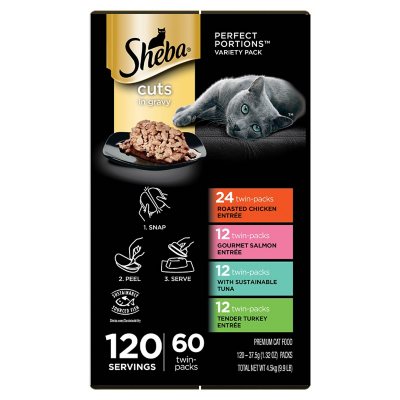 Sheba Perfect Portions Wet Cat Food Trays Variety Pack 60 ct