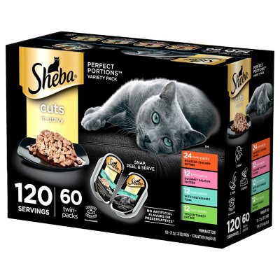 Sheba Perfect Portions Wet Cat Food Trays Variety Pack 60 ct