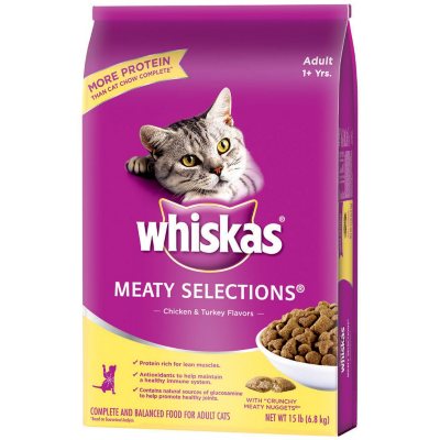 Whiskas Meaty Selections Chicken Turkey Adult Cat Food 15