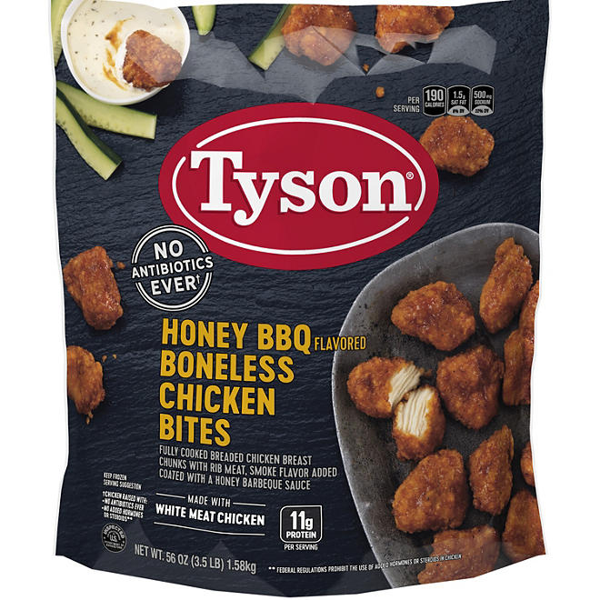 Tyson Honey BBQ Boneless Chicken Bites, Frozen (3.5 lbs.)