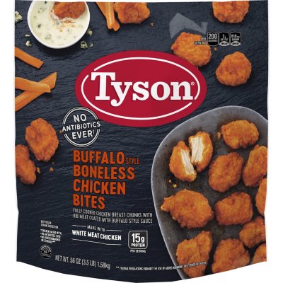 Tyson Frozen Fully Cooked Buffalo Style Hot Chicken Wings, 4 lbs.