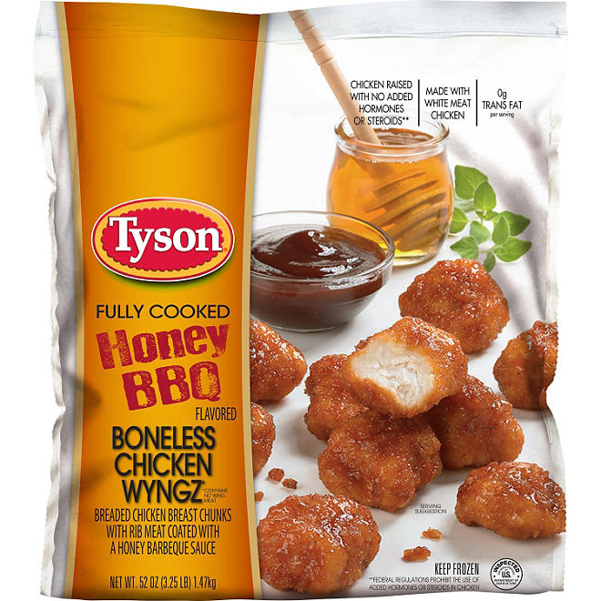 Tyson Honey BBQ Boneless Chicken Wyngz (3.25 lb.)