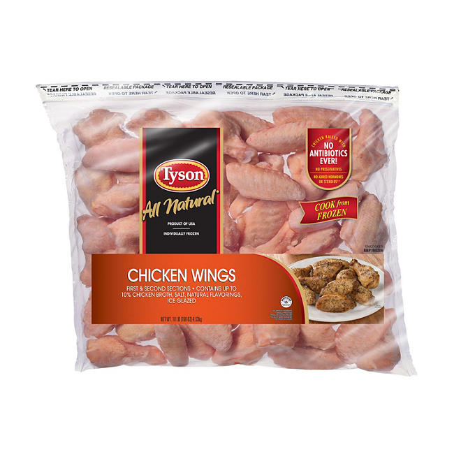 Tyson Uncooked Chicken Wings (10 lbs.)
