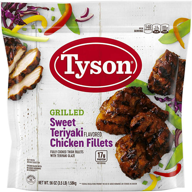 Tyson Sweet Teriyaki Chicken Fillets, Frozen 3.5 lb.