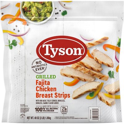 Tyson® Grilled Fajita Chicken Breast Strips, Frozen (3 lb.) - Sam's Club