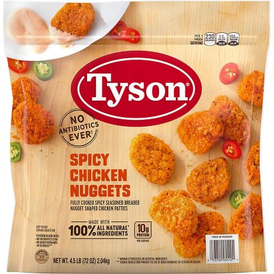 Tyson Spicy Chicken Nuggets, Frozen ( lbs) - Sam's Club