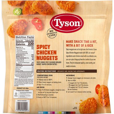 Tyson Spicy Chicken Nuggets, Frozen ( lbs) - Sam's Club
