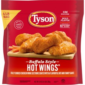 Tyson® Bone-In Buffalo Style Hot Chicken Wings 64 oz.