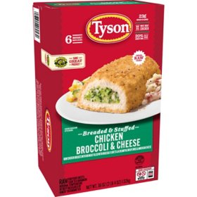 Tyson Foods Stuffed Chicken Breast, Broccoli & Cheese, Frozen, 6 oz., 6 ct.