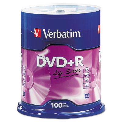 Verbatim DVD+R Life Series 4.7GB 16X 100pk Spindle Sam's Club