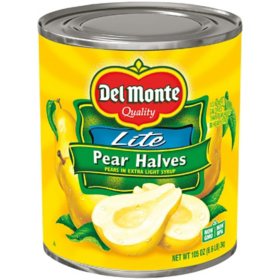 Del Monte Lite Bartlett Pear Halves in Extra Light Syrup (105 oz.)