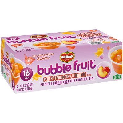 Bubble Fruit®, Peach Strawberry Lemonade Fruit Cup Snacks