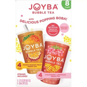 Joyba Bubble Green Tea with Popping Boba, Variety Pack, 12 fl. oz., 8 ct.