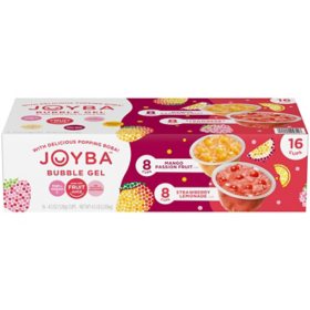 JOYBA Bubble Gel Fruit Cups, Strawberry Lemonade & Mango Passion, 16 pk.