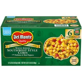 Del Monte Southwest Whole Kernel Corn with Peppers 15.25 oz., 6 pk.
