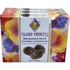 Island Princess Chocolate Macadamia Nuts 3 pk.