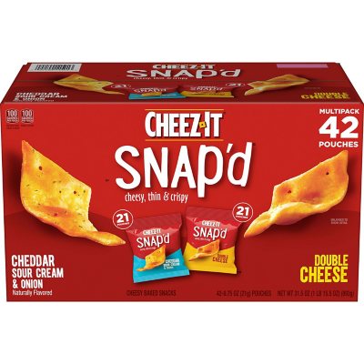 UPC 024100115013 product image for Cheez-It Snap'd, Variety Pack, 0.75 oz, 42 pk. | upcitemdb.com