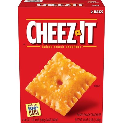 Cheez-It Baked Snack Cheese Crackers, 4 Flavor Variety Pack, School Lunch  Snacks, Single Serve Bag (42 Bags) 