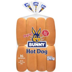 Bunny Original Hot Dog Buns 24 oz., 16 ct.