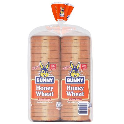 Bunny Bread, Honey Wheat  Multi-Grain & Whole Wheat Bread