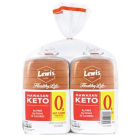 Lewis Bake Shop Healthy Life Keto Hawaiian Bread 16 oz., 2 pk.