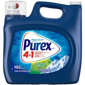 Purex Liquid Laundry Detergent, Mountain Breeze, 192 loads, 250 fl. oz.