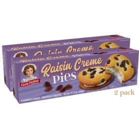 Little Debbies Raisin Creme Pies 1.26 oz., 8 pk., 2 boxes