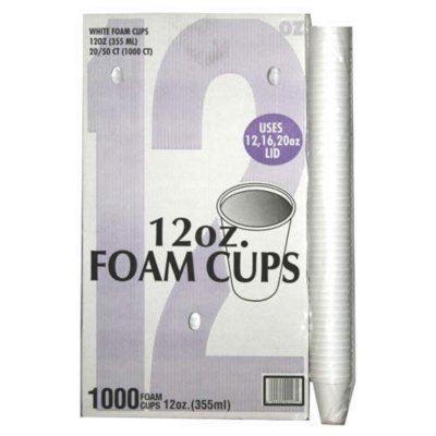 12 oz Foam Cup 1000ct