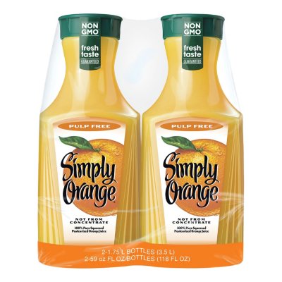  Simply Orange, Pulp Free (59 fl. oz. carafe, 2 pk.) : Grocery  & Gourmet Food