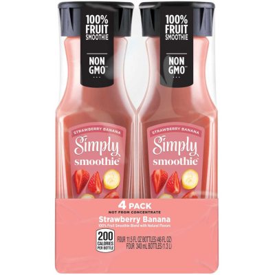 Simply Smoothie Strawberry Banana Smoothie 115 Fl Oz 4 Pk Sams Club 8105