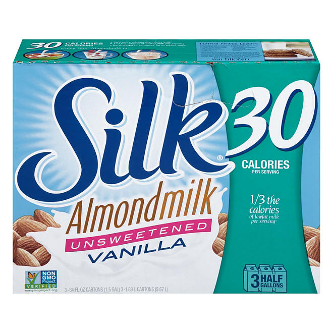 Silk Almond Milk Unsweetened Vanilla (64 oz., 3 pk.)