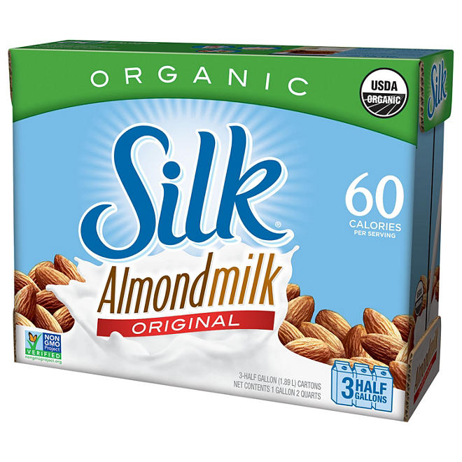 Silk Organic Almond Milk Original (3 pk., 64 oz.)