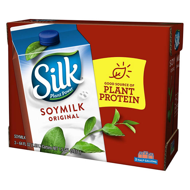 Silk Soymilk Plain Orininal (3 pk., 64 oz.)