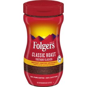 Folgers Classic Roast Instant Coffee Crystals, 16 oz.