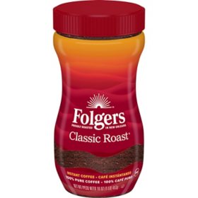 Folgers Classic Roast Instant Coffee Crystals, 16 oz.