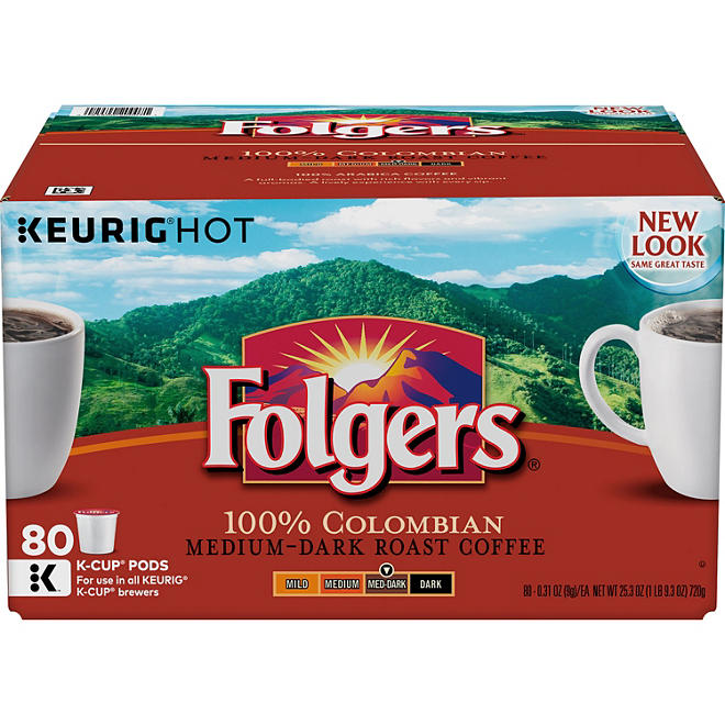 Folgers Gourmet Selections 100% Colombian Coffee K-Cups (80 ct.)